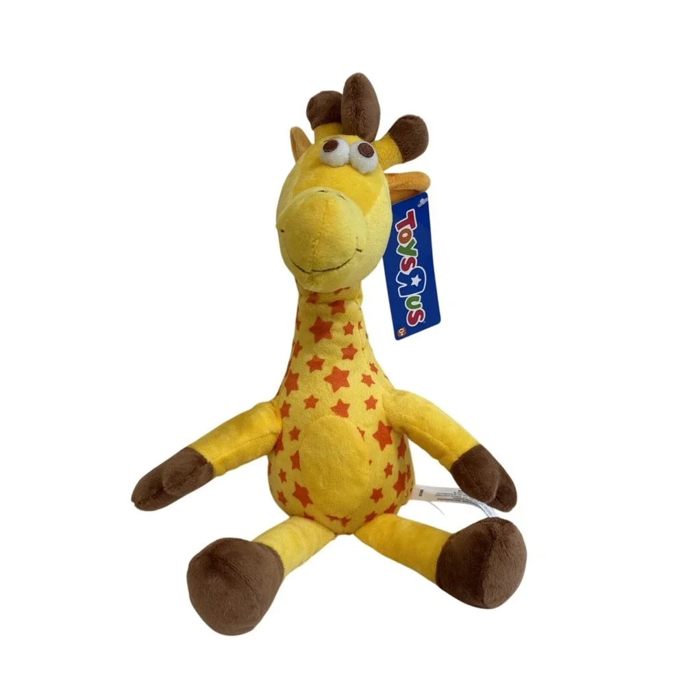 Toys R Us Geoffrey Giraffe Plush Yellow Orange Stars Stuffed Animal 2022